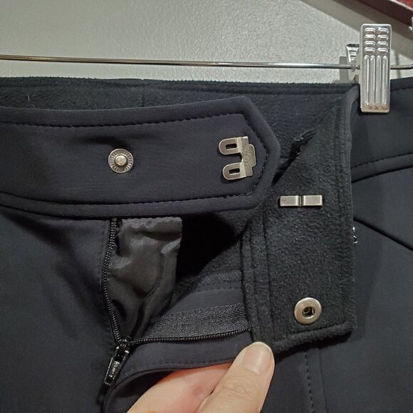 Athleta Snow Cruiser Pants Soft Shell Fleece Lined Black Snowboad Sz 10 FLAW - Picture 7 of 16